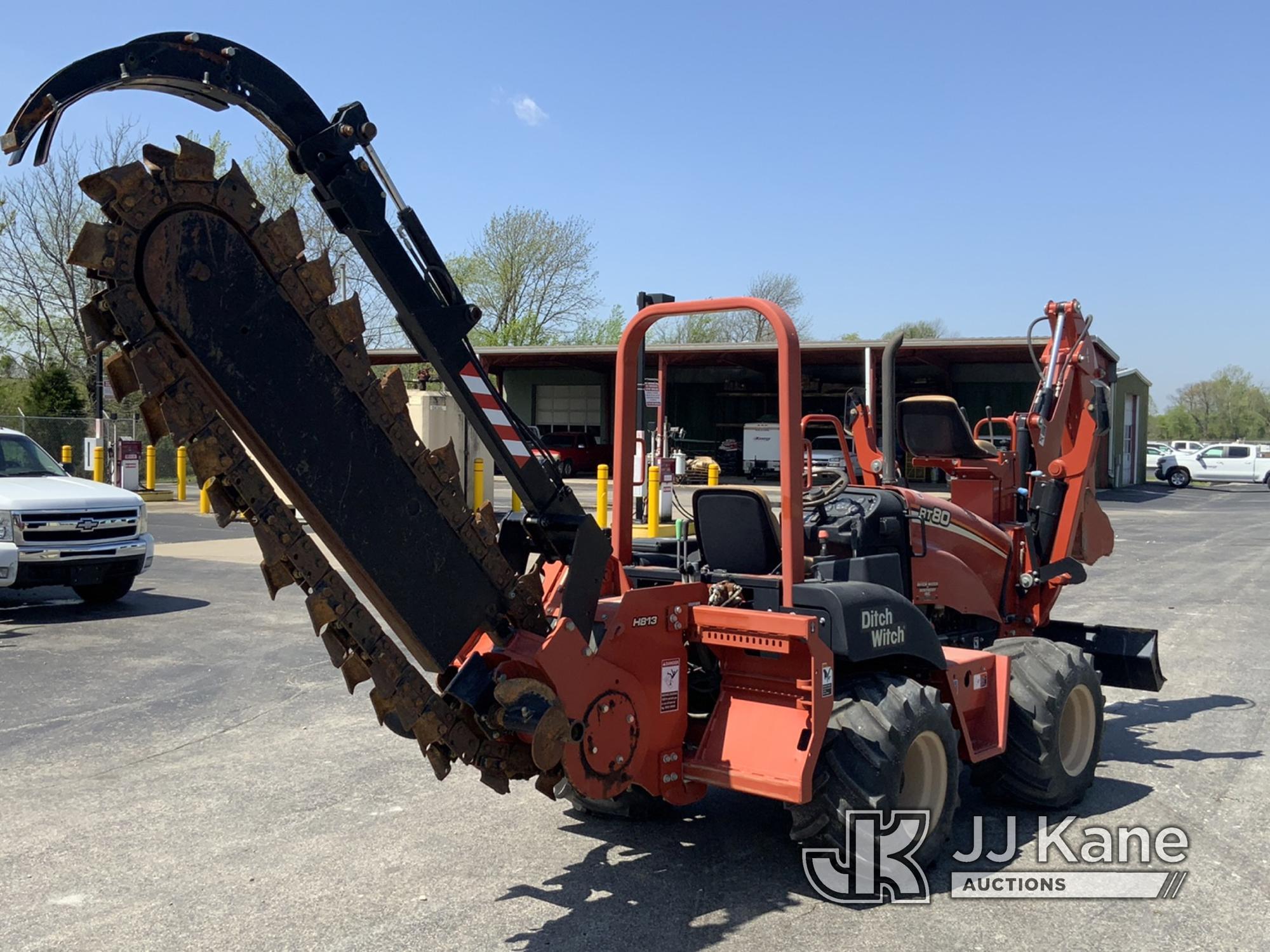 (Owensboro, KY) 2011 Ditch Witch RT80 Rubber Tired Trencher Runs & Operates) (Bad Throttle Pedal) (E