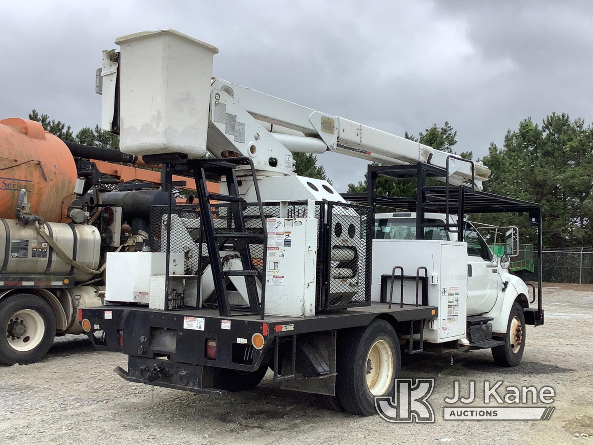 (Villa Rica, GA) Terex XT60/70, Over-Center Elevator Bucket Truck rear mounted on 2011 Ford F750 Fla