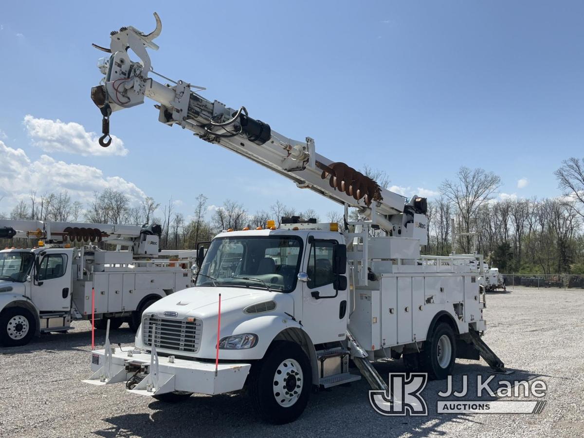 (Verona, KY) Altec DM47TR, Digger Derrick rear mounted on 2010 Freightliner M2 106 Utility Truck, (D