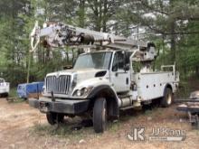 Altec DC47-TR, Digger Derrick rear mounted on 2011 International 7300 4x4 Utility Truck Not Running,