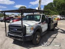 Terex LT40, Articulating & Telescopic Bucket Truck mounted behind cab on 2015 Ford F550 4x4 Flatbed 