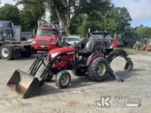 (Charlotte, NC) 2019 Yanmar SA424 MFWD Mini Tractor Loader Backhoe Runs, Moves & Operates)(Body Dama