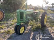 1949 John Deere Model MT Utility Tractor Not Running, Condition Unknown)( (Seller States, Will Crank