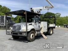 (Shelby, NC) Altec LR756, Over-Center Bucket Truck mounted behind cab on 2013 International 4300 Chi