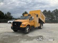 (Villa Rica, GA) 2008 Ford F650 Chipper Dump Truck Runs, Moves & Dump Operates)( Jump To Start, Serv