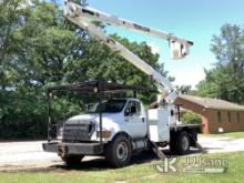 (Graysville, AL) Terex XT60RM, Over-Center Bucket Truck rear mounted on 2015 Ford F750 Flatbed Truck