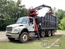 Prentice 2124, Grappleboom Crane mounted behind cab on 2017 Freightliner M2106 Dump Debris Truck Run