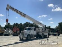 Altec AC38-127S, 38-Ton, Hydraulic Truck Crane rear mounted on 2012 Peterbilt 365 Tri-Axle Flatbed/U