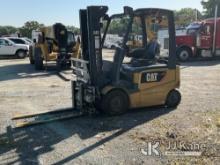 2010 Caterpillar EPC5000, 4,930# Solid Tired Forklift Duke Unit) (Not Running, Condition Unknown, Bo
