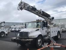 Altec DM47B-TR, Digger Derrick rear mounted on 2017 International Durastar 4300 Utility Truck Runs, 