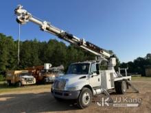 Altec DC47-TR, Digger Derrick rear mounted on 2013 International 4300 Flatbed/Utility Truck Runs & M