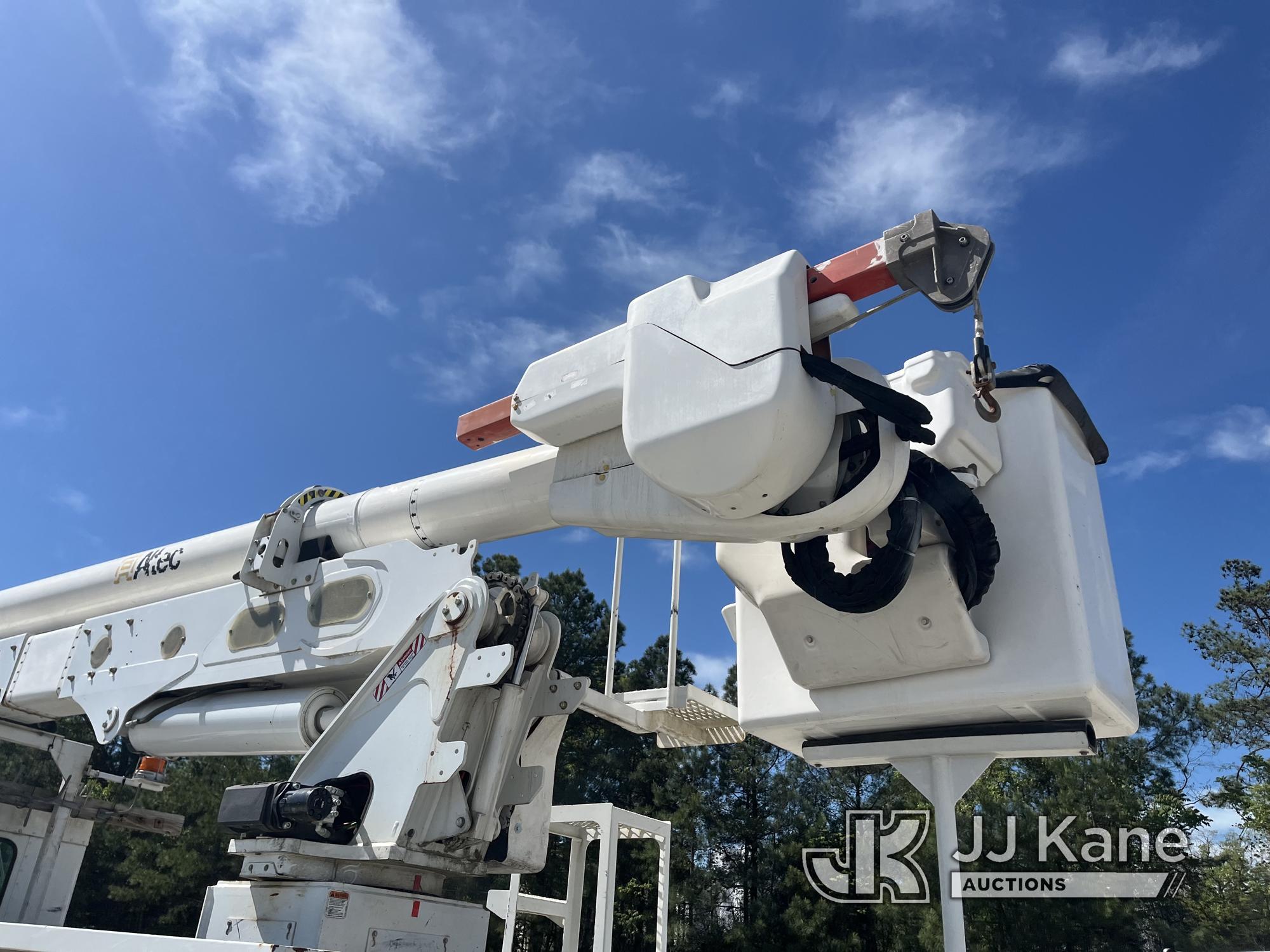 (Chester, VA) Altec AA55-MH, Material Handling Bucket Truck rear mounted on 2018 Kenworth T300 Utili