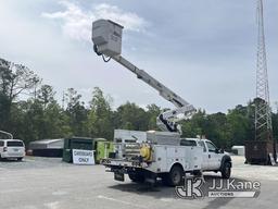 (Supply, NC) Altec AT41M, Articulating & Telescopic Material Handling Bucket Truck mounted behind ca