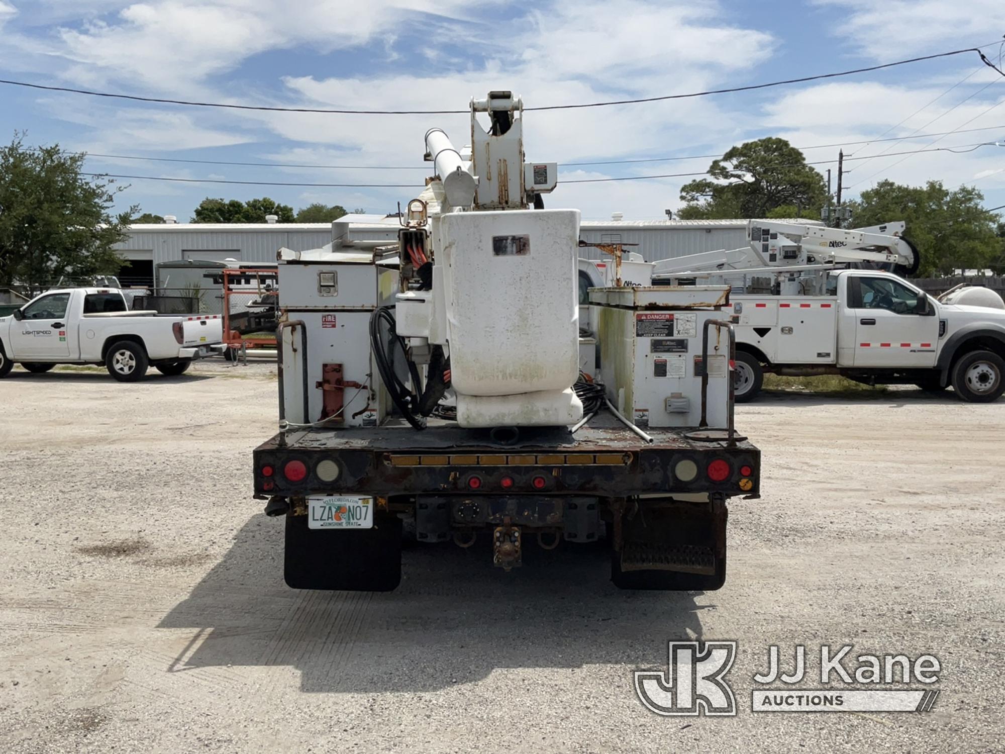 (Clearwater, FL) Altec AT37G, Articulating & Telescopic Bucket mounted behind cab on 2008 Ford F550