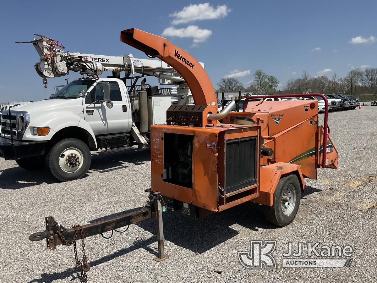 (Verona, KY) 2014 Vermeer BC1000XL Chipper (12in Drum), trailer mtd NO TITLE) (Not Running, Conditio