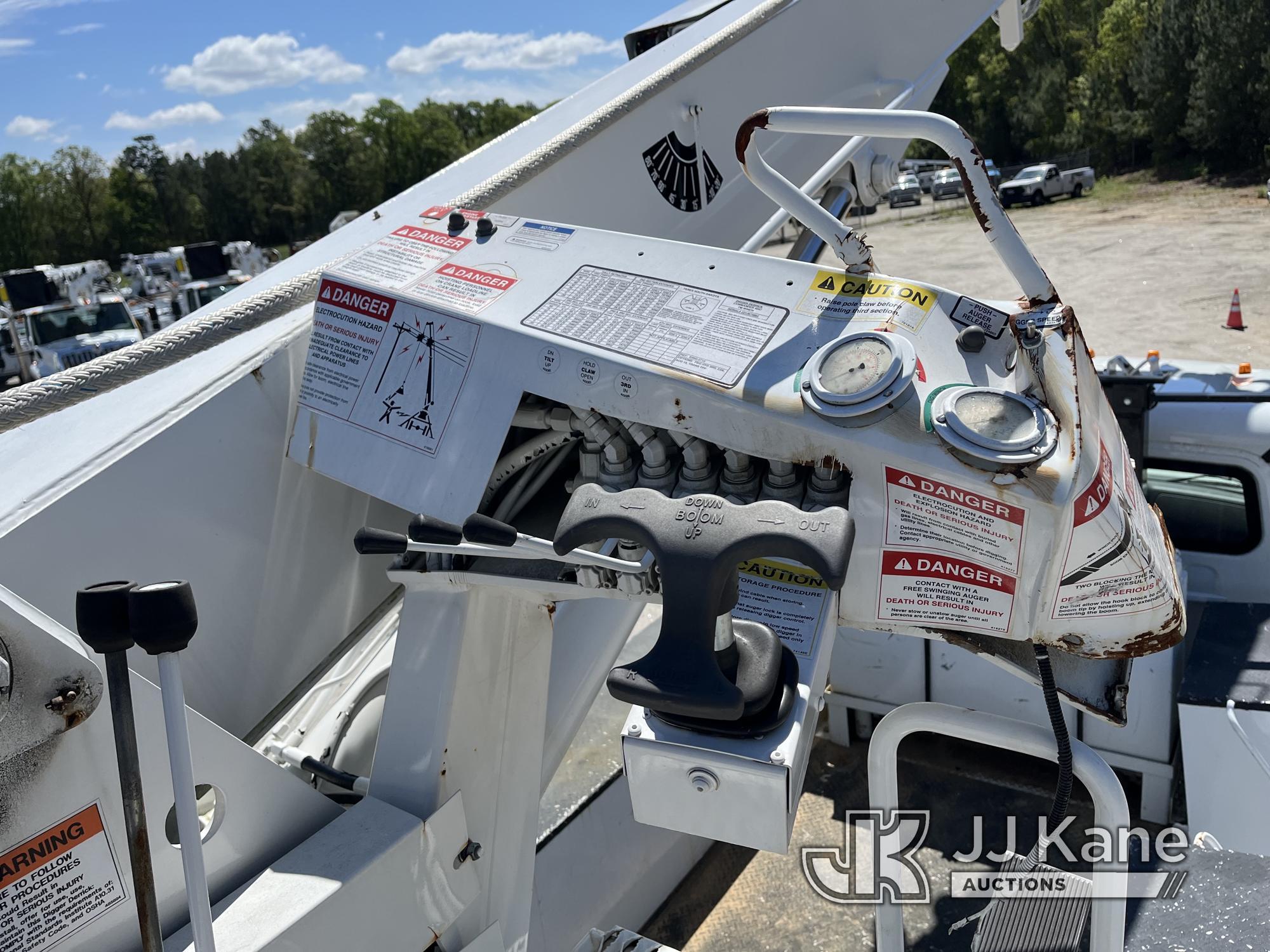 (Chester, VA) Terex Commander C4047, Digger Derrick rear mounted on 2022 Freightliner M2 4x4 Utility