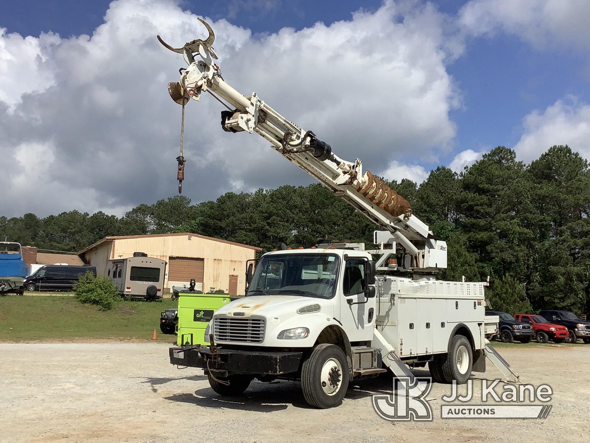 (Douglasville, GA) Altec DC47-BR, Digger Derrick rear mounted on 2016 Freightliner M2 106 4x4 Utilit