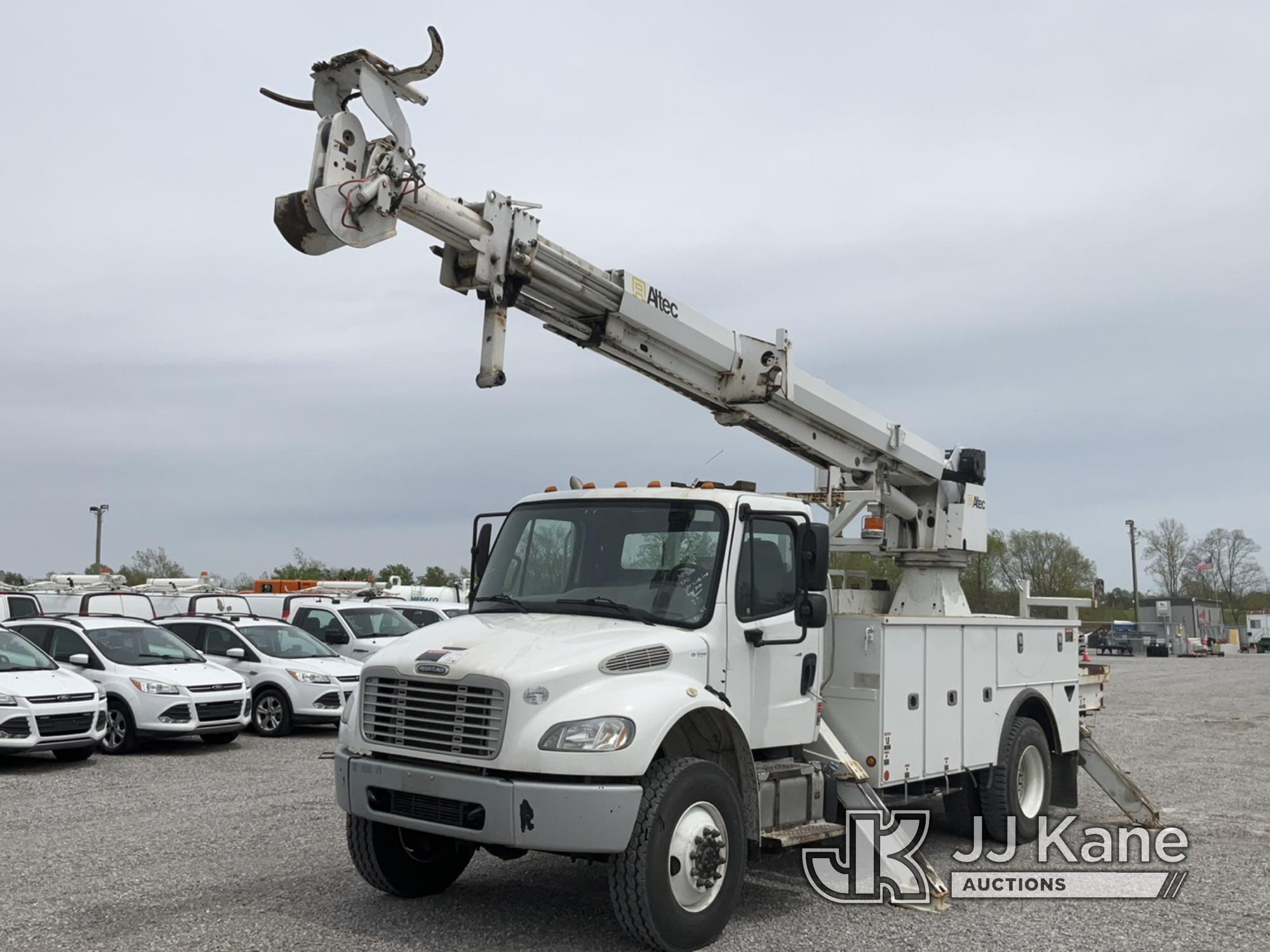 (Verona, KY) Altec DC47-TR, Digger Derrick rear mounted on 2016 Freightliner M2 106 4x4 Utility Truc