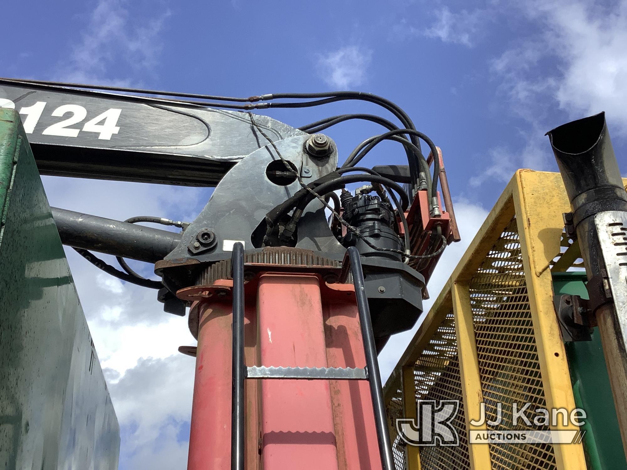 (Westlake, FL) Prentice 2124 BC, Telescopic Grappleboom/Log Loader Crane mounted behind cab on 2008