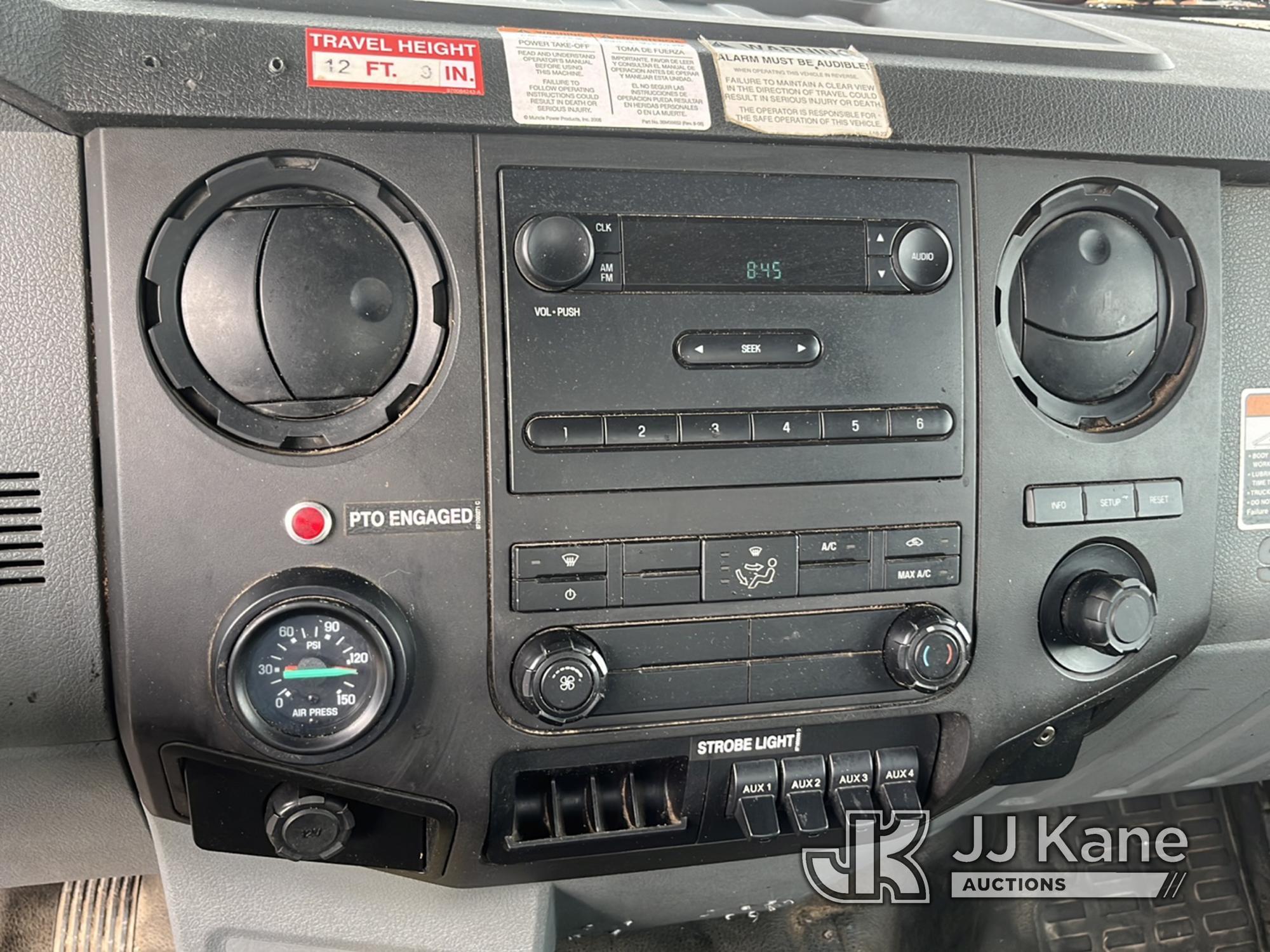 (Sumter, SC) Altec LR760-E70, Over-Center Elevator Bucket Truck mounted behind cab on 2015 Ford F750