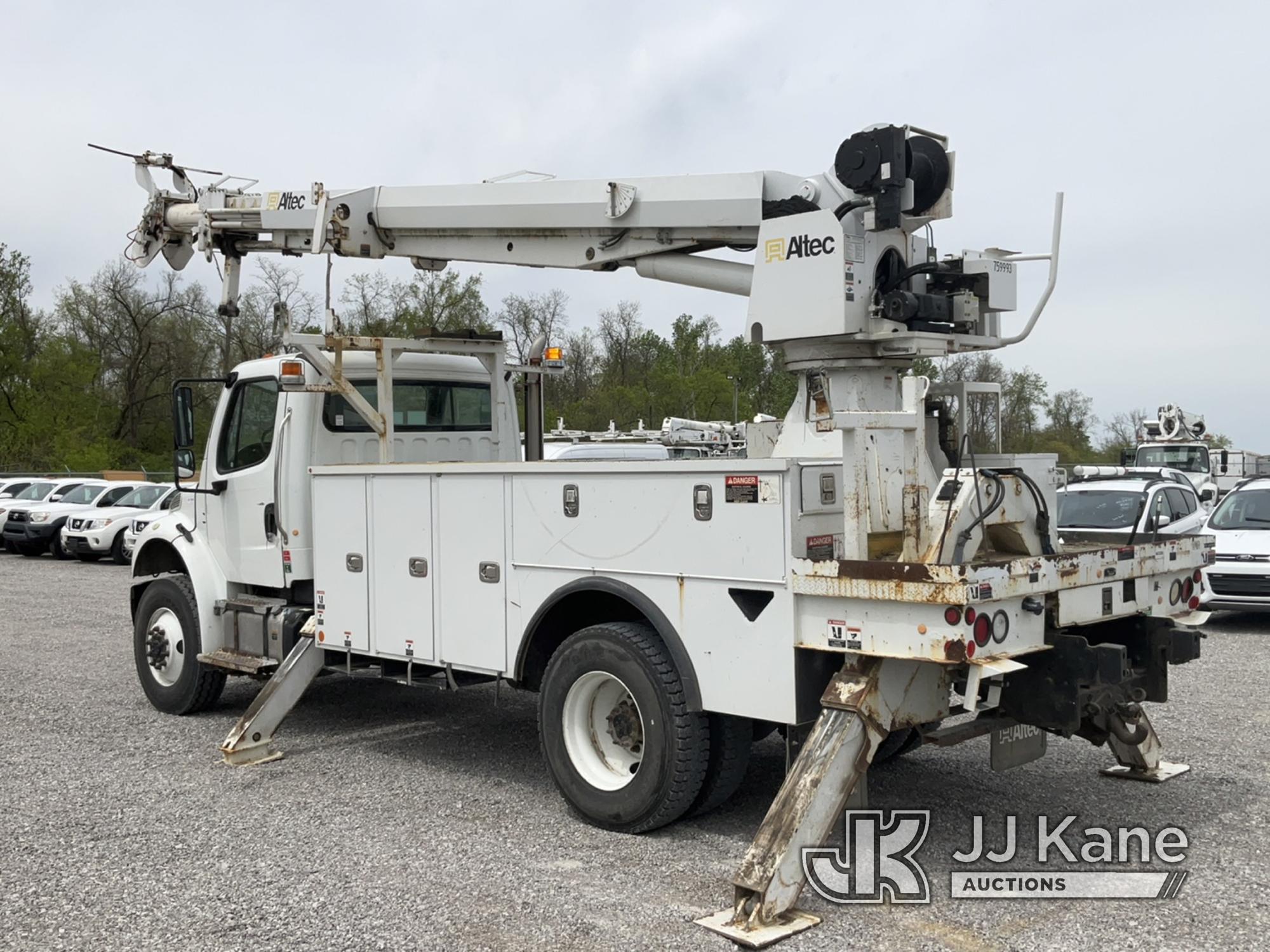 (Verona, KY) Altec DC47-TR, Digger Derrick rear mounted on 2016 Freightliner M2 106 4x4 Utility Truc