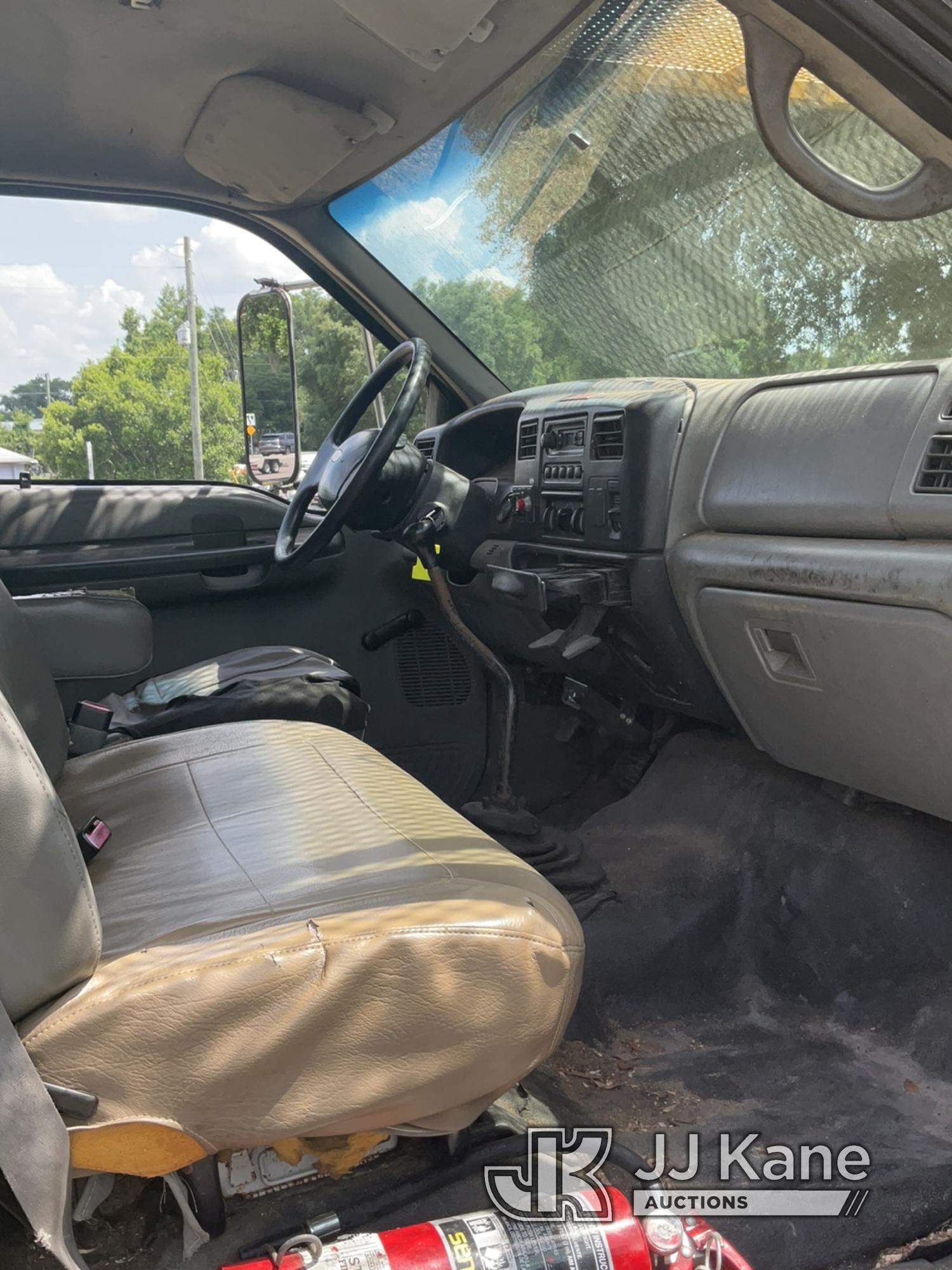 (Ocala, FL) Altec LRV56, Over-Center Bucket Truck mounted behind cab on 2004 Ford F750 Chipper Dump