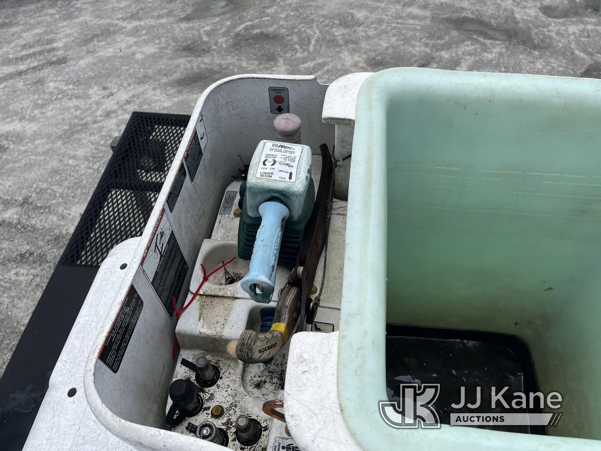 (Chester, VA) Altec LR756, Over-Center Bucket Truck mounted behind cab on 2015 Ford F750 Chipper Dum