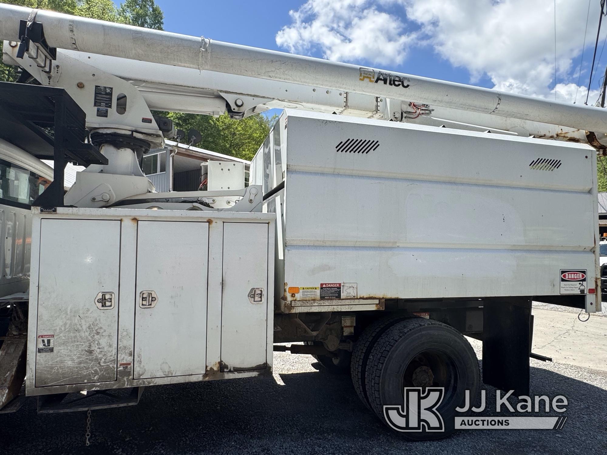 (Hanover, WV) Altec LRV60/70, Over-Center Elevator Bucket Truck mounted behind cab on 2012 Freightli