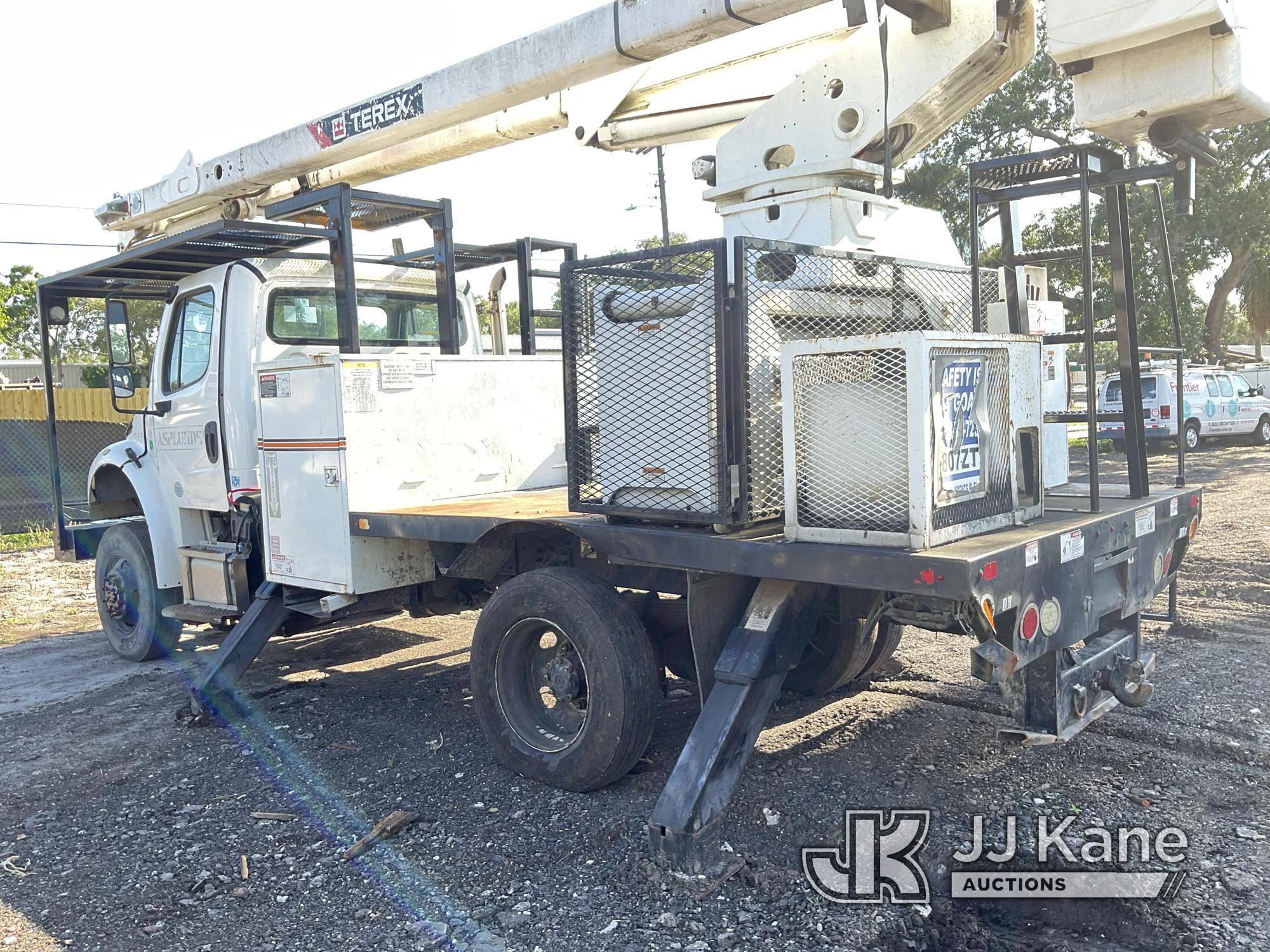 (Tampa, FL) HiRanger XT60/70, Over-Center Elevator Bucket Truck rear mounted on 2014 Freightliner M2