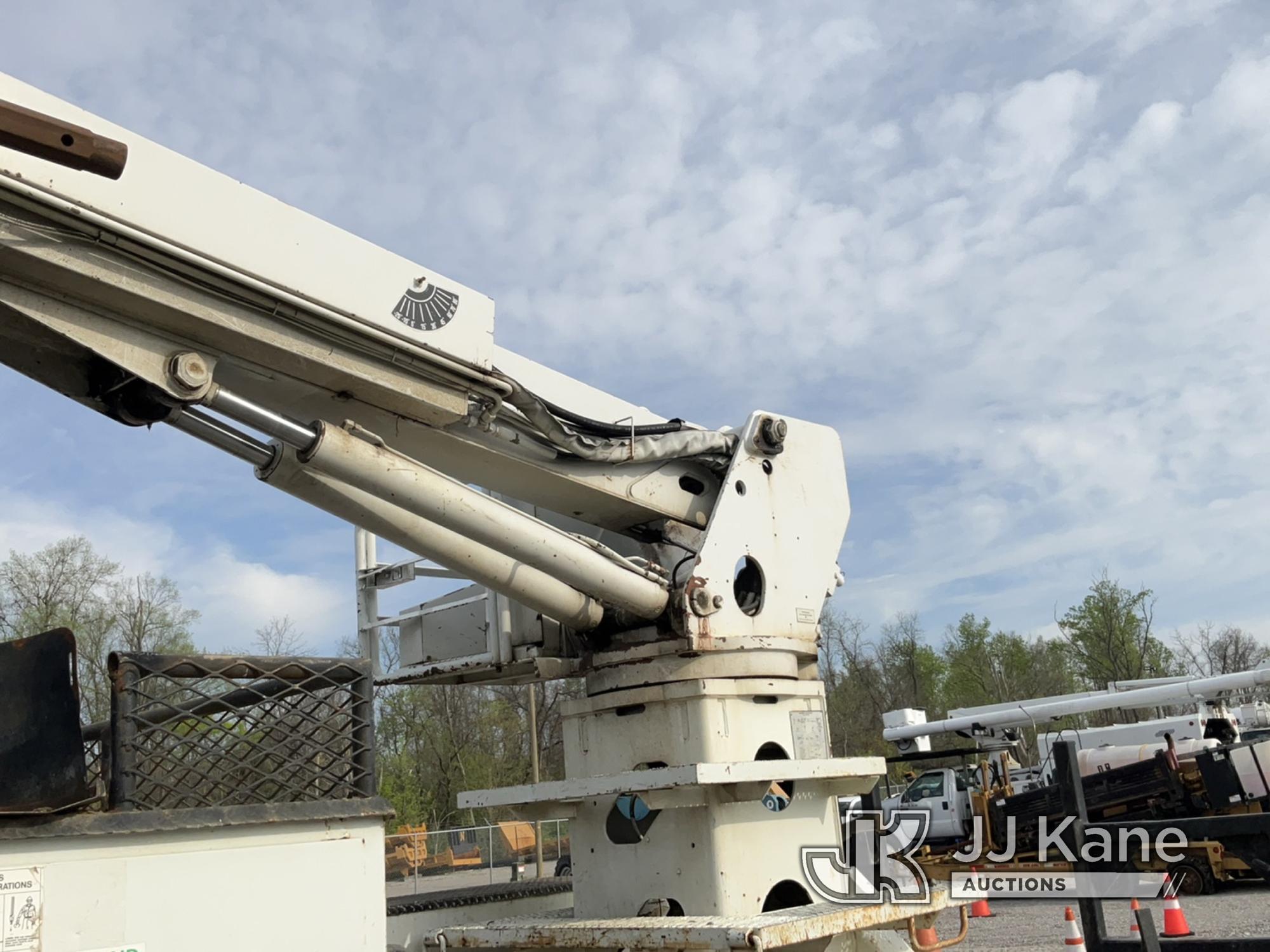 (Verona, KY) Telelect Commander C4045, Digger Derrick rear mounted on 2007 Ford F750 4x4 Flatbed/Uti