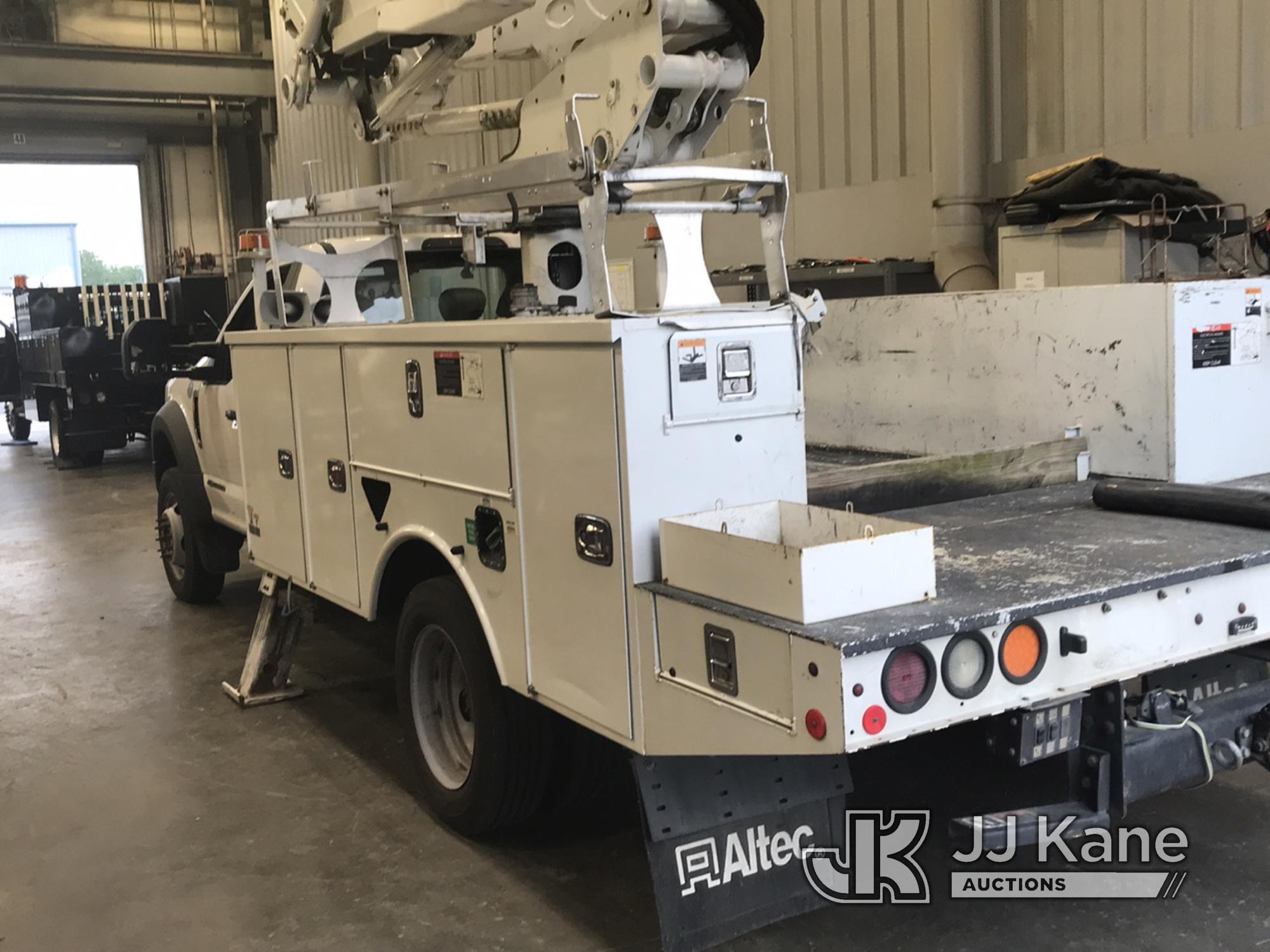 (Mount Airy, NC) Altec AT41M, Articulating & Telescopic Material Handling Bucket Truck mounted behin