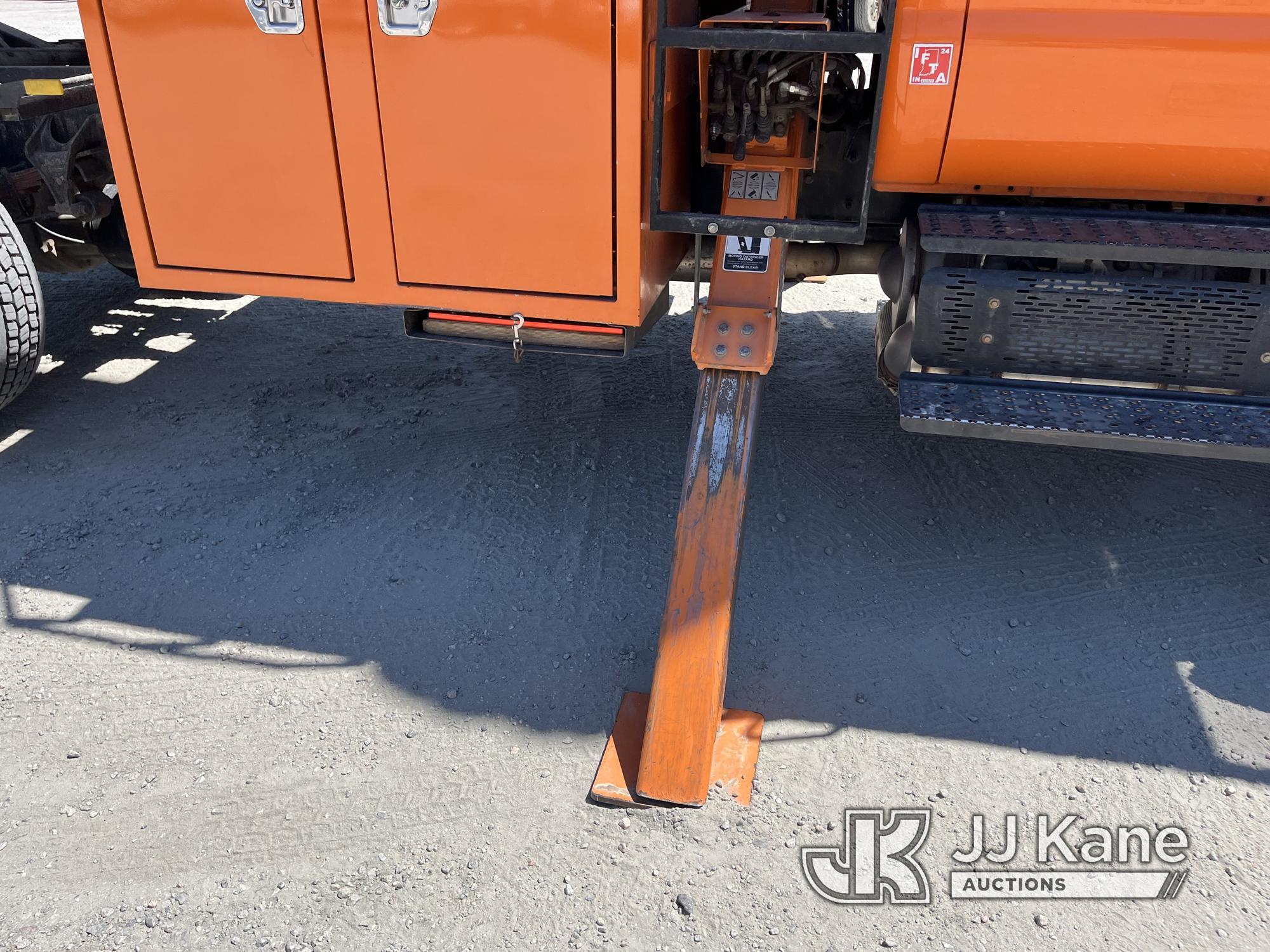 (Chester, VA) Altec LR756, Over-Center Bucket Truck mounted behind cab on 2015 Ford F750 Chipper Dum