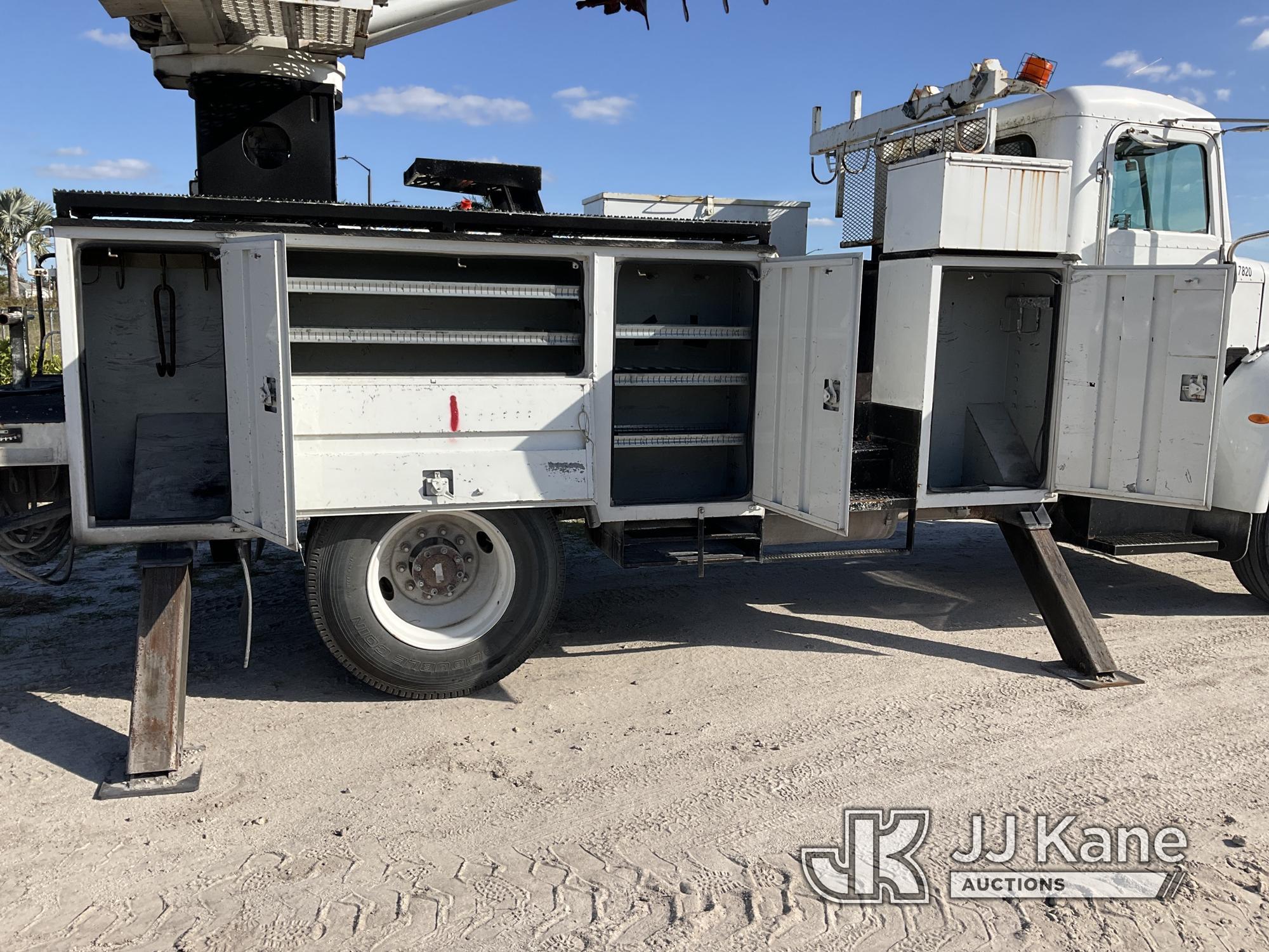 (Westlake, FL) Terex Commander 4047, Digger Derrick rear mounted on 2007 Peterbilt 335 Utility Truck