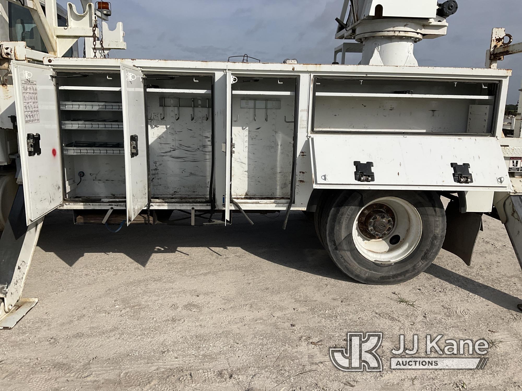 (Westlake, FL) Altec DM47B-TR, Digger Derrick rear mounted on 2017 International 4300 Utility Truck