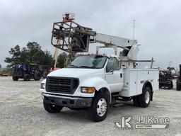 (Villa Rica, GA) Altec AP36, Non-Insulated Cable Placing Bucket rear mounted on 2000 Ford F650 Utili