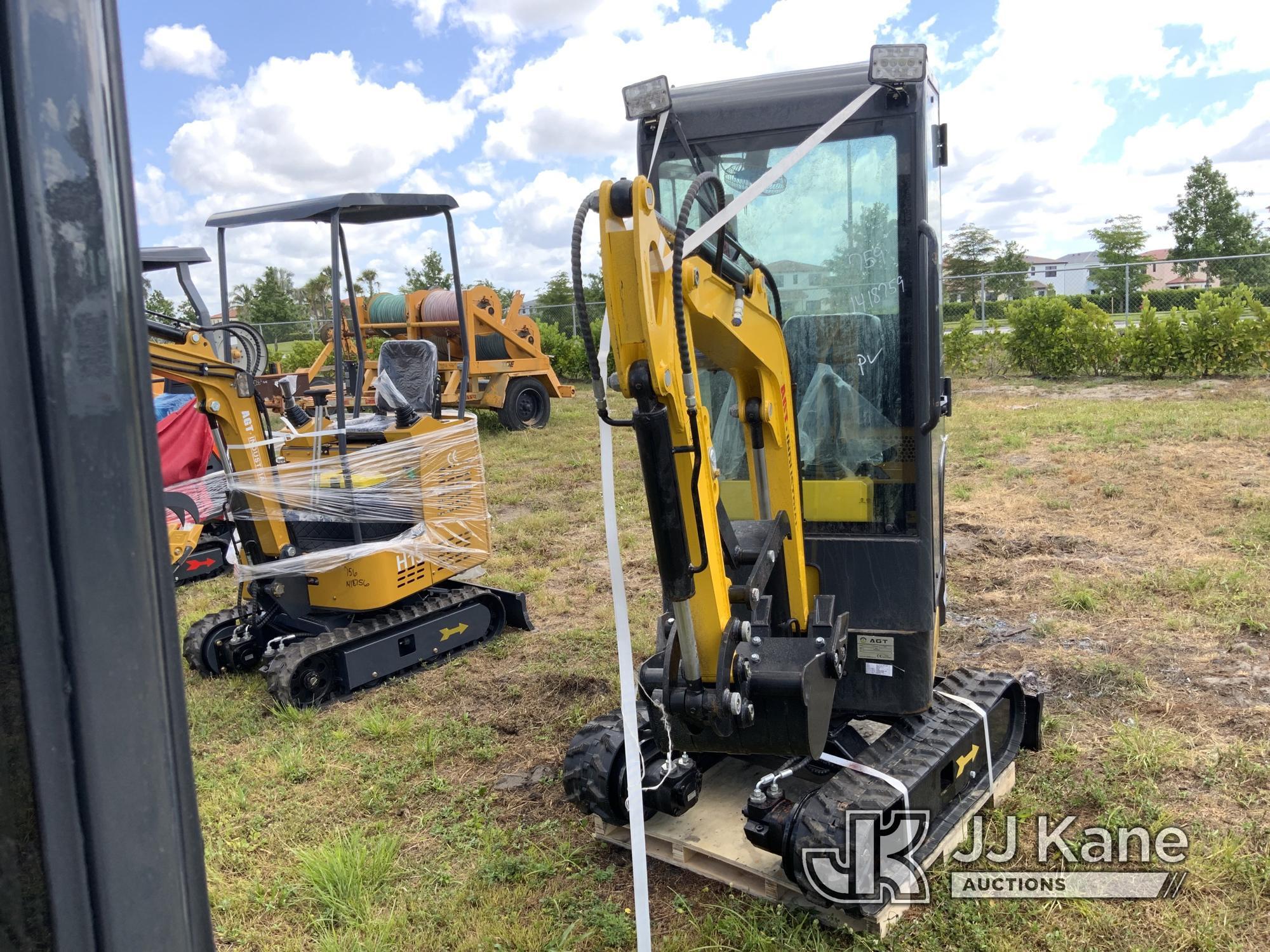 (Westlake, FL) 2024 AGT QH13R Mini Hydraulic Excavator New/Unused