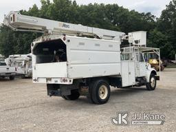 (Charlotte, NC) Altec LRV-55, Over-Center Bucket mounted behind cab on 2001 International 4700 Chipp