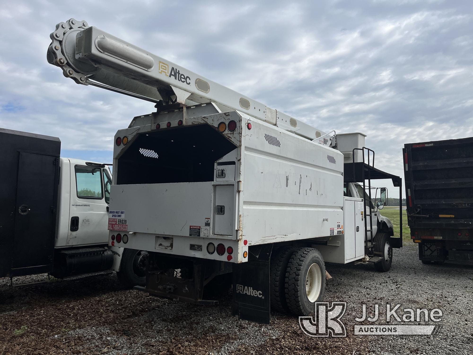 (Wakefield, VA) Altec LR756, Over-Center Bucket Truck mounted behind cab on 2015 Ford F750 Chipper D