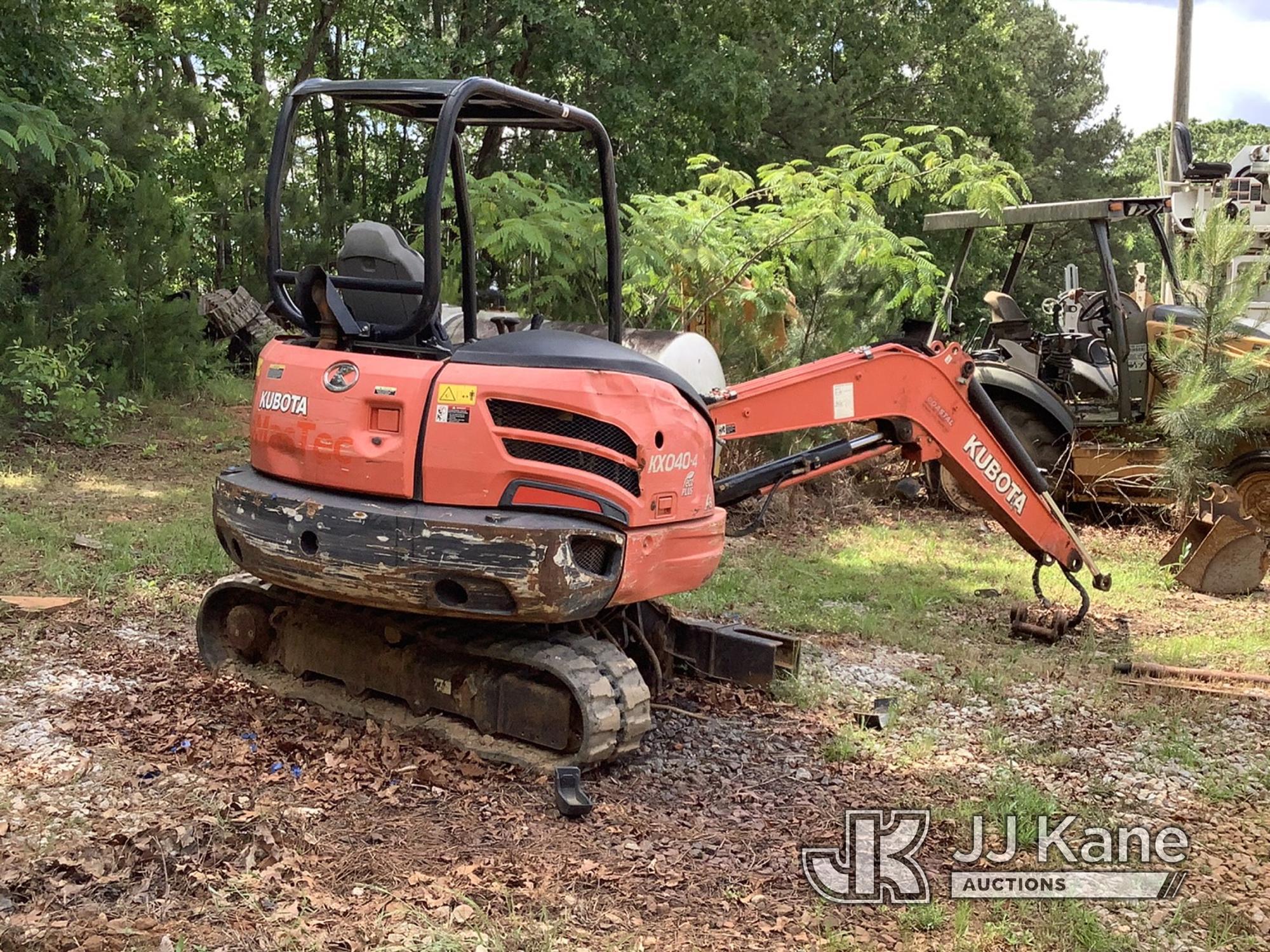 (Douglasville, GA) 2016 Kubota KX040-4 Mini Hydraulic Excavator Not Running Condition Unknown, Parts