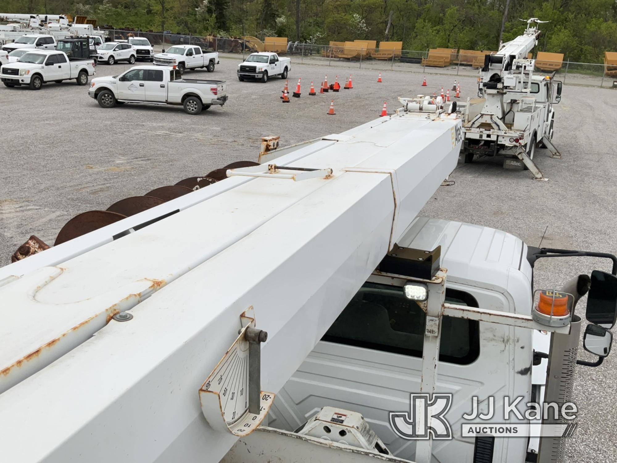 (Verona, KY) Altec DC47-TR, Digger Derrick rear mounted on 2017 International 7300 4x4 Utility Truck