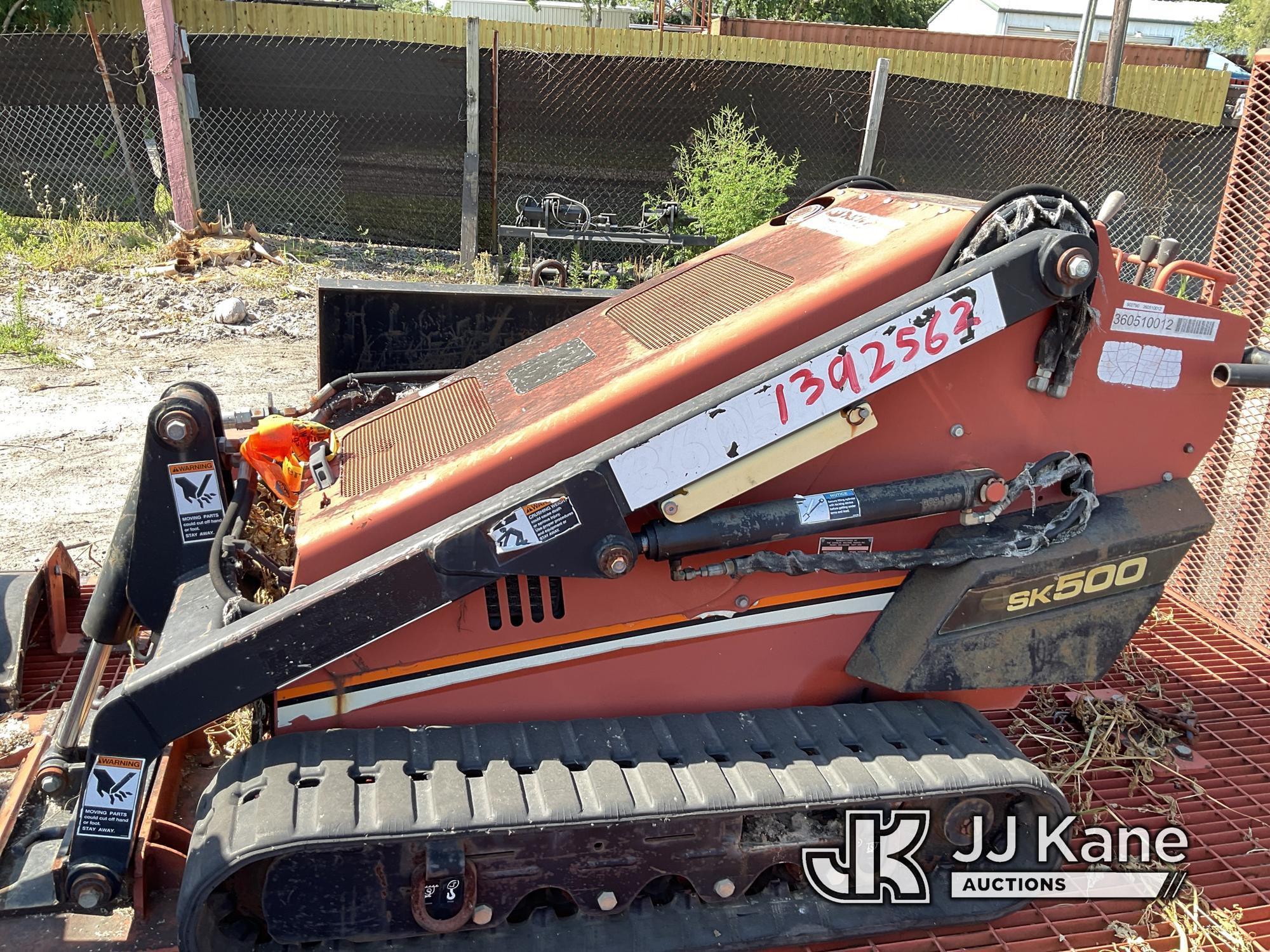 (Tampa, FL) 2005 Ditch Witch SK500 Walk-Behind Crawler Trencher Not Running, Condition Unknown