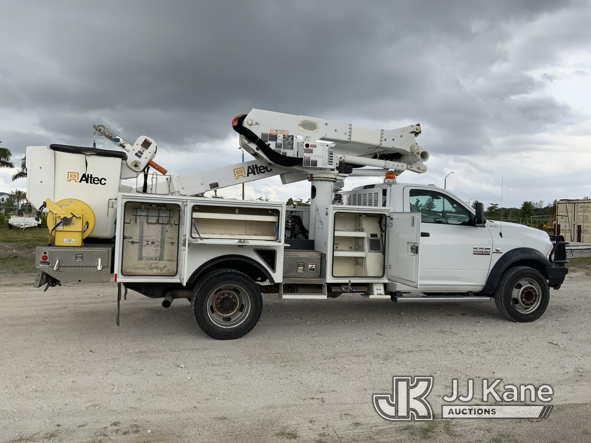 (Westlake, FL) Altec AT41M, Articulating & Telescopic Material Handling Bucket Truck mounted behind