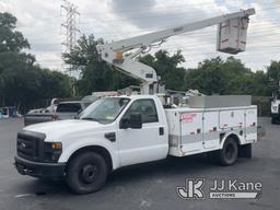 (Tampa, FL) Versalift TEL29N, Telescopic Non-Insulated Bucket Truck mounted behind cab on 2008 Ford