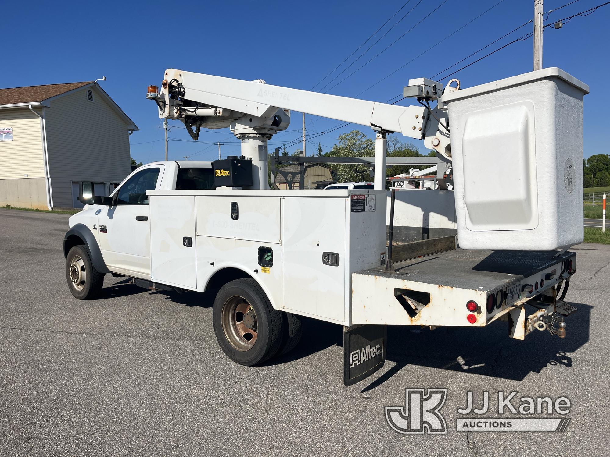 (Glade Hill, VA) Altec AT235, Telescopic Non-Insulated Bucket Truck mounted behind cab on 2012 Dodge