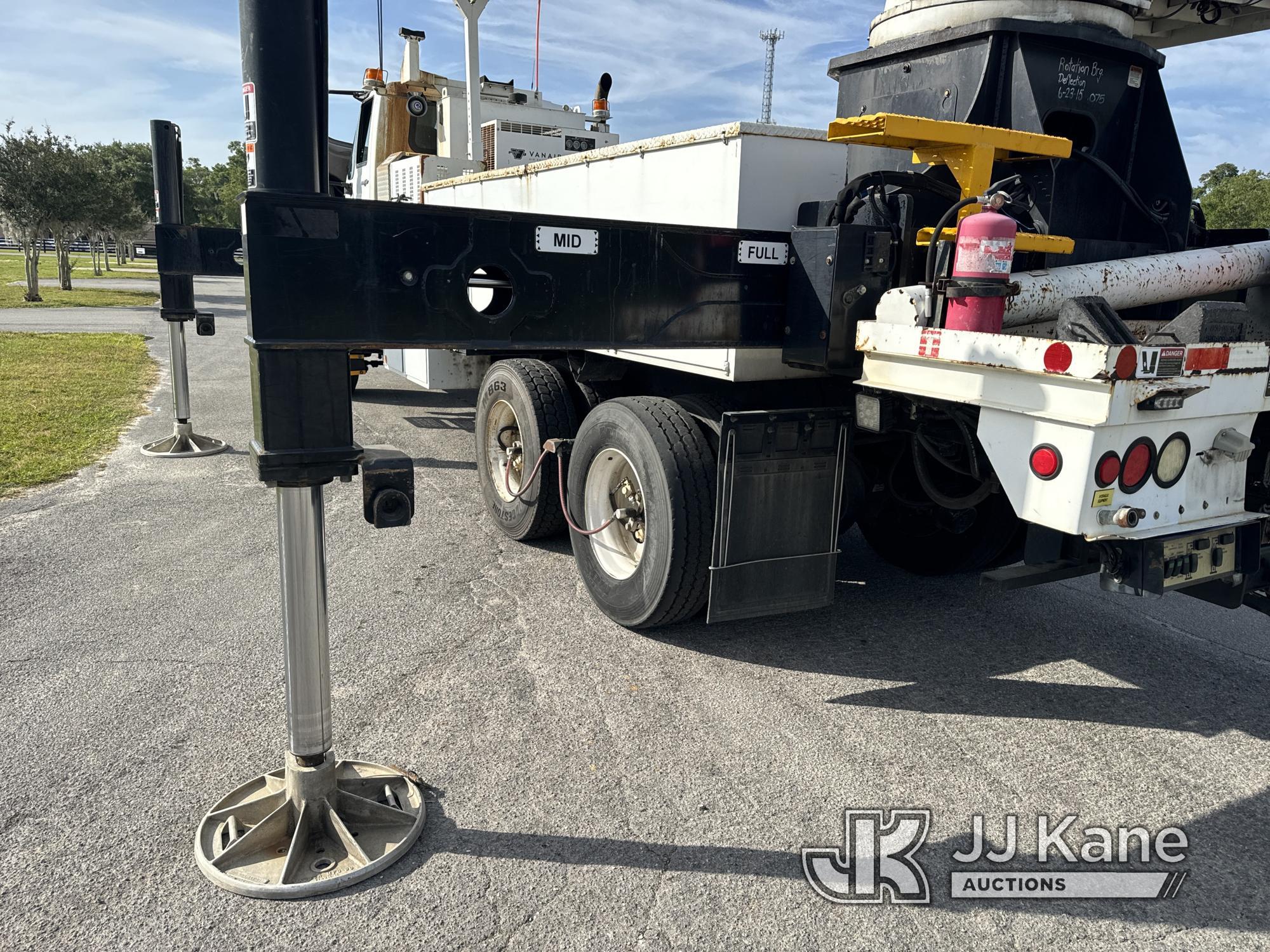 (Ocala, FL) Altec DT80, Digger Derrick rear mounted on 2014 International 7600 6x6 Flatbed/Utility T