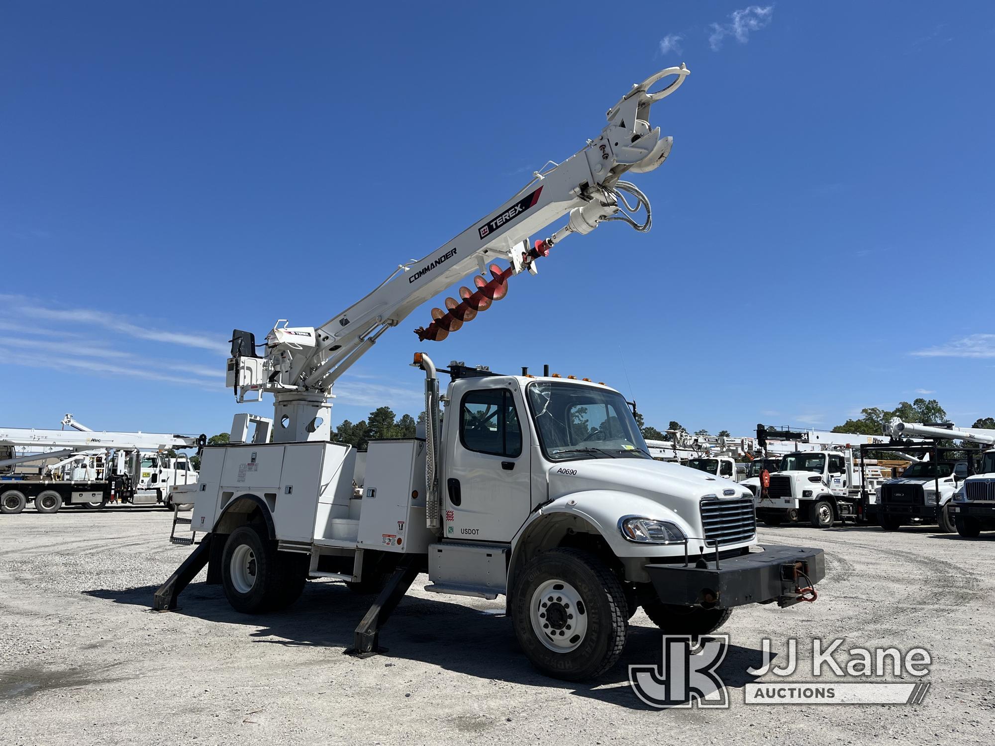 (Chester, VA) Terex Commander C4047, Digger Derrick rear mounted on 2022 Freightliner M2 4x4 Utility