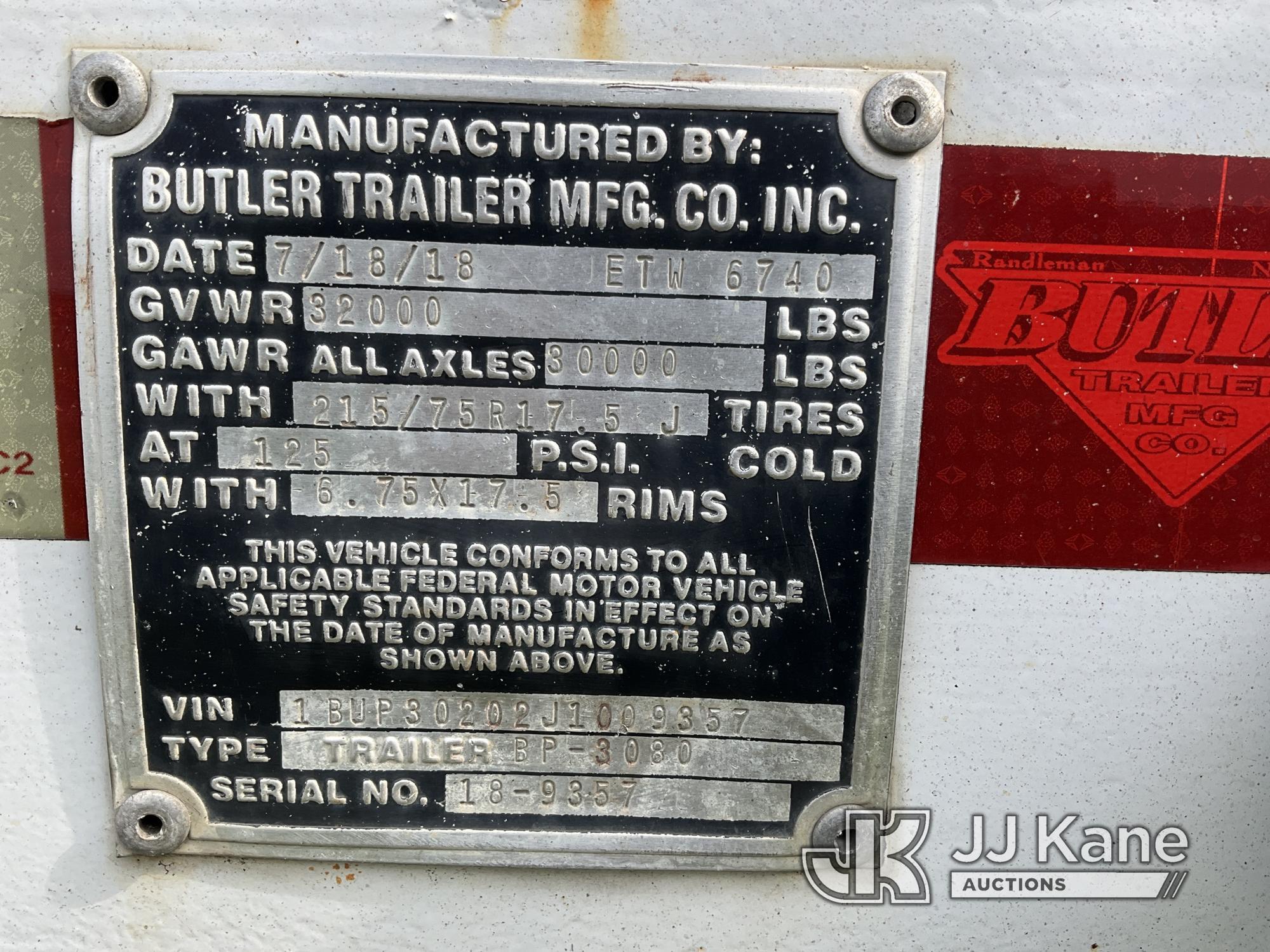 (Westlake, FL) 2018 Butler BP-3080 T/A Extendable Pole Trailer Frame Rust) (FL Residents Purchasing