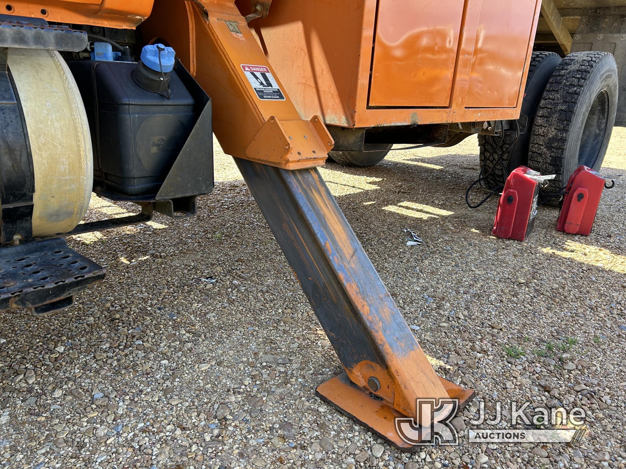 (Byram, MS) Altec LR756, Over-Center Bucket Truck mounted behind cab on 2013 Ford F750 Chipper Dump