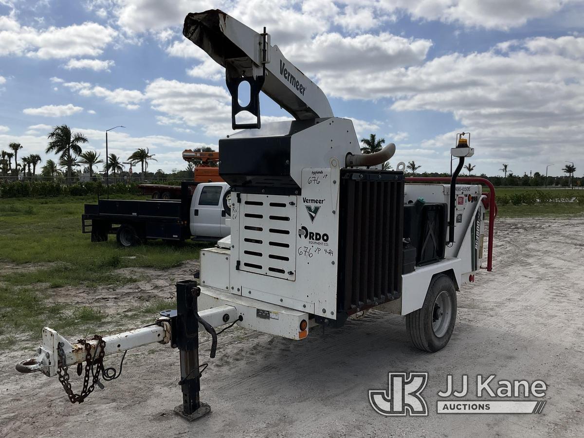 (Westlake, FL) 2016 Vermeer BC1800XL Chipper (18in Drum), trailer mtd No Title)(Runs, Hour Meter & C