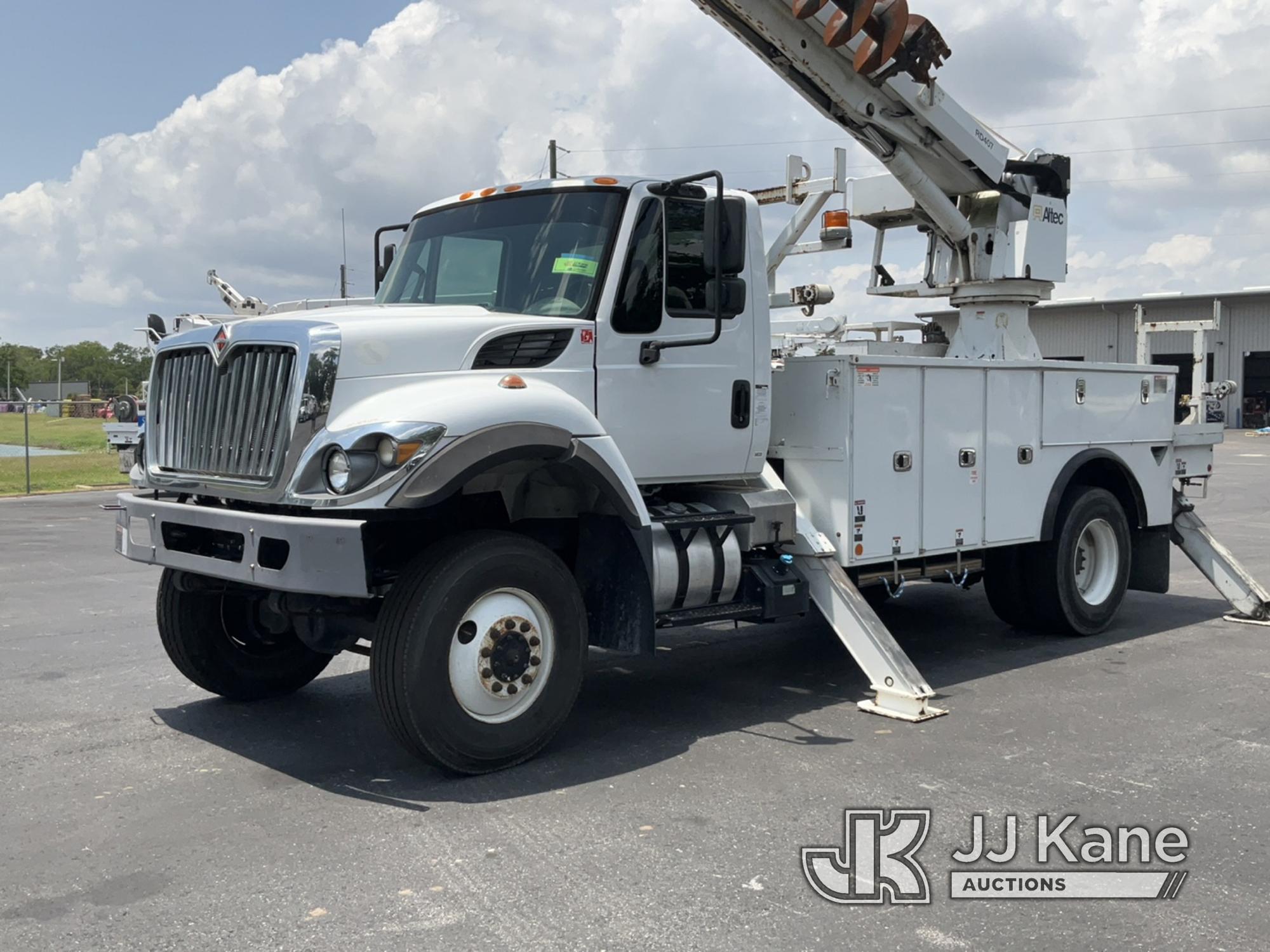 (Tampa, FL) Altec DC47-TR, Digger Derrick rear mounted on 2017 International 7300 4x4 Utility Truck